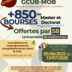 850 bourses de Master et de Doctorat GCUB Brésil 2026 (entièrement financée)